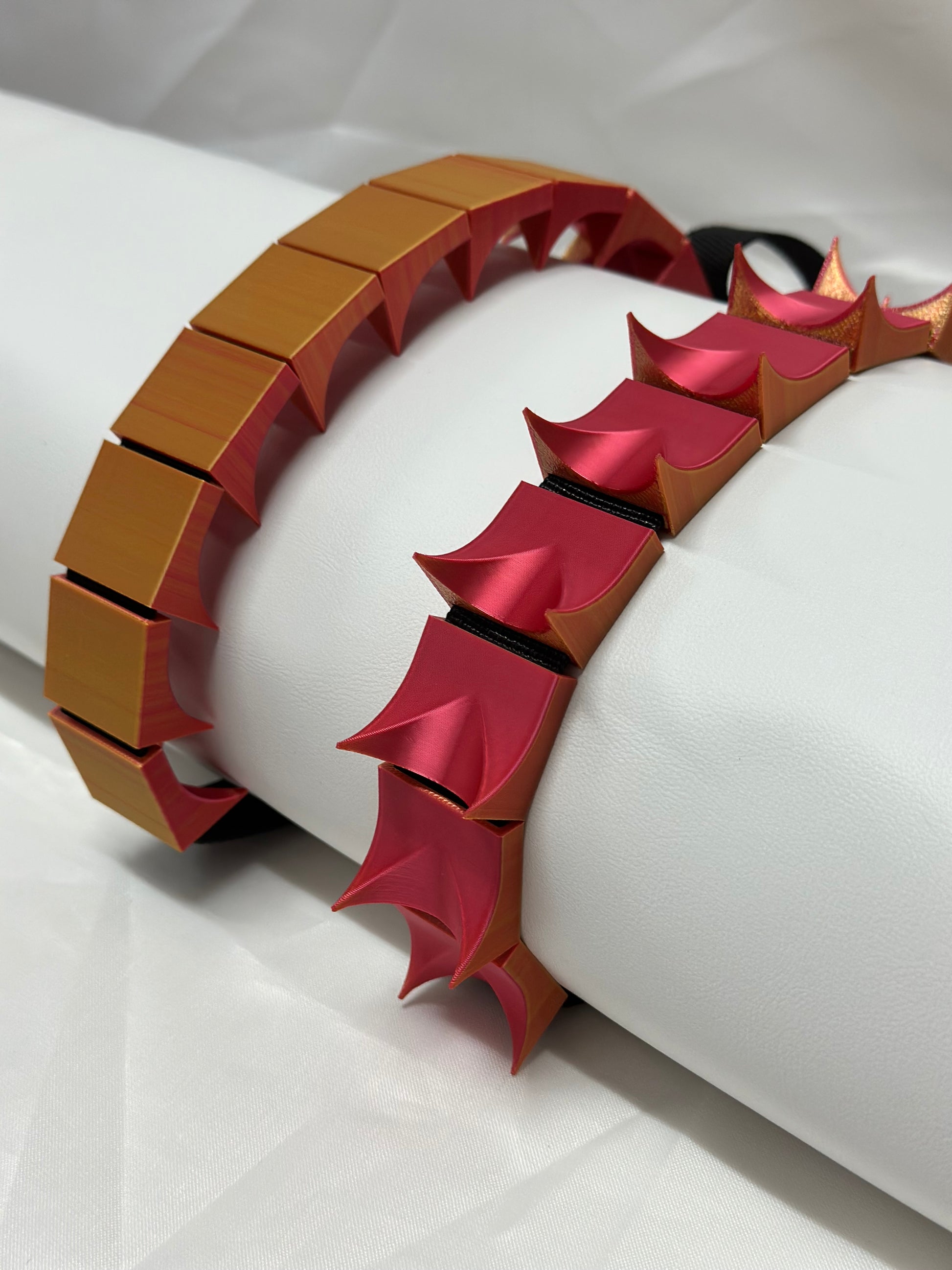 Adjustable cilicium spiked belt with polyester strap and PLA spikes for BDSM discipline play