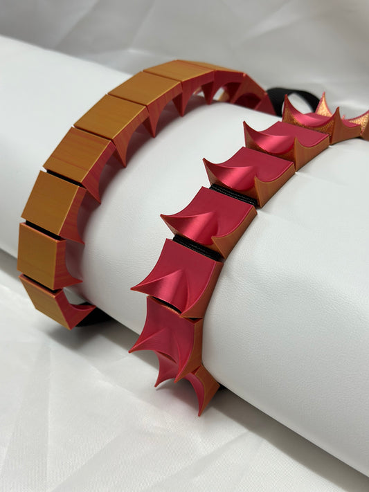 Adjustable cilicium spiked belt with polyester strap and PLA spikes for BDSM discipline play