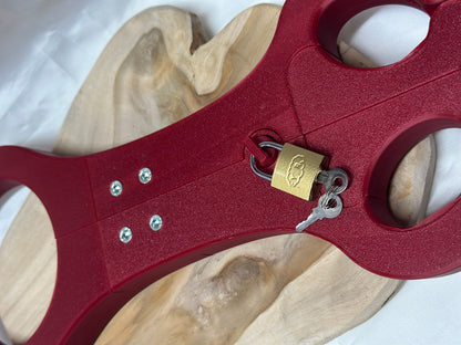 BDSM Rigid Fiddle – Neck & Wrist Pillory Restraint Device for Self-Bondage & Roleplay
