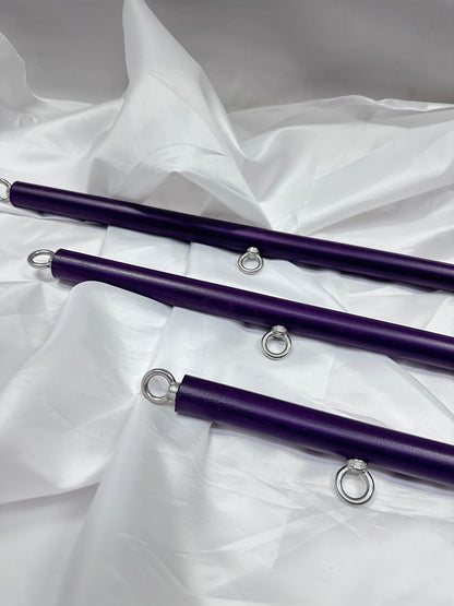 Purple Wooden Spreader Bar – Solid Wood BDSM Bondage Restraint with Metal Hardware (40 / 60 / 80 cm)