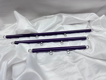 Purple Wooden Spreader Bar – Solid Wood BDSM Bondage Restraint with Metal Hardware (40 / 60 / 80 cm)