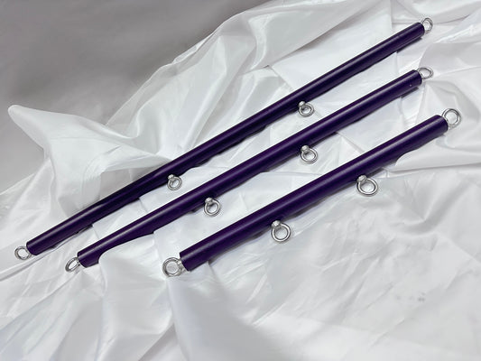 Purple Wooden Spreader Bar – Solid Wood BDSM Bondage Restraint with Metal Hardware (40 / 60 / 80 cm)