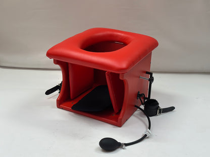 Smotherbox Queening Throne – Luxury Sensory Control BDSM Chair (Red/Red)