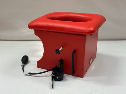 Smotherbox Queening Throne – Luxury Sensory Control BDSM Chair (Red/Red)