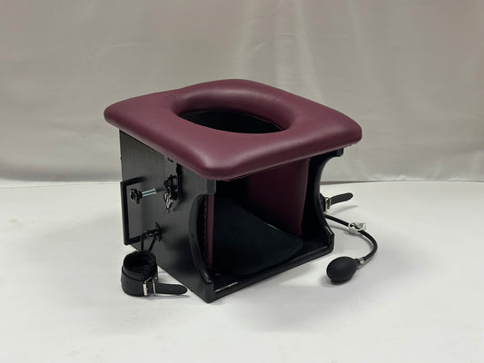 Black Smotherbox Queening Chair – Adjustable Sensory Deprivation BDSM Furniture