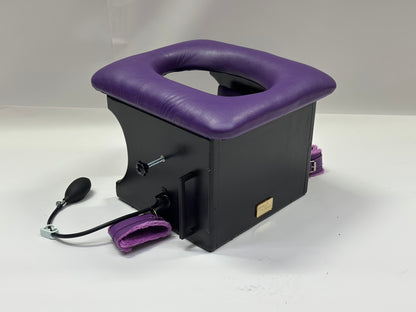 Smotherbox Queening Throne – Adjustable Sensory Control BDSM Chair (Black/Purple)