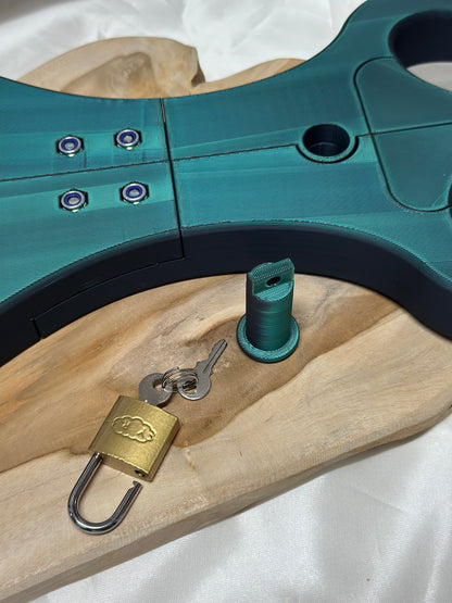 BDSM Rigid Fiddle – Neck & Wrist Pillory Restraint Device for Self-Bondage & Roleplay