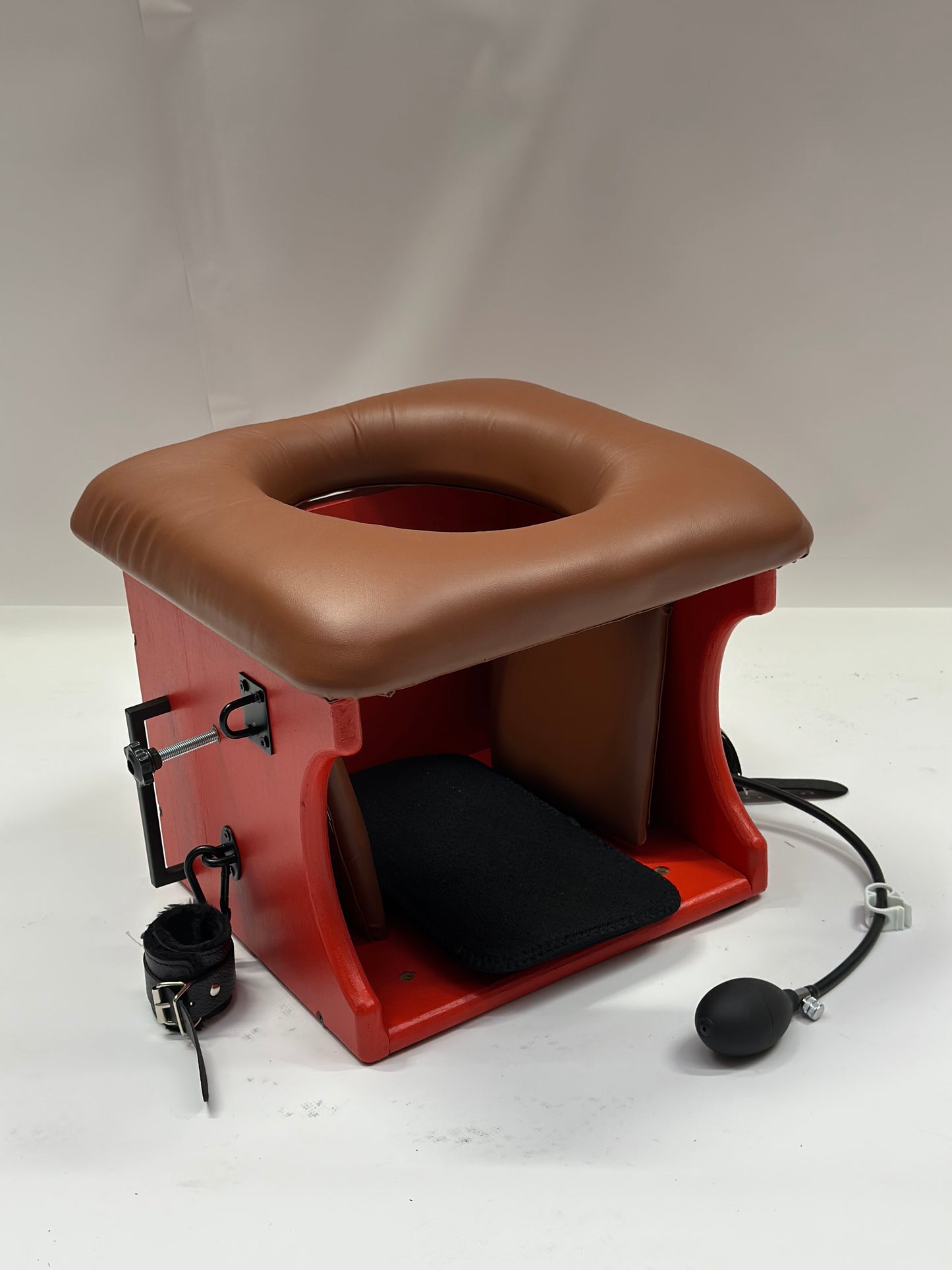 Smotherbox Queening Throne – Luxury Sensory Control BDSM Chair (Red)