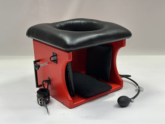 Smotherbox Queening Throne – Adjustable Sensory Control BDSM Chair (Red/Black)