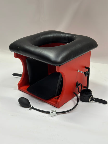 Smotherbox Queening Throne – Luxury Sensory Control BDSM Chair (Red)