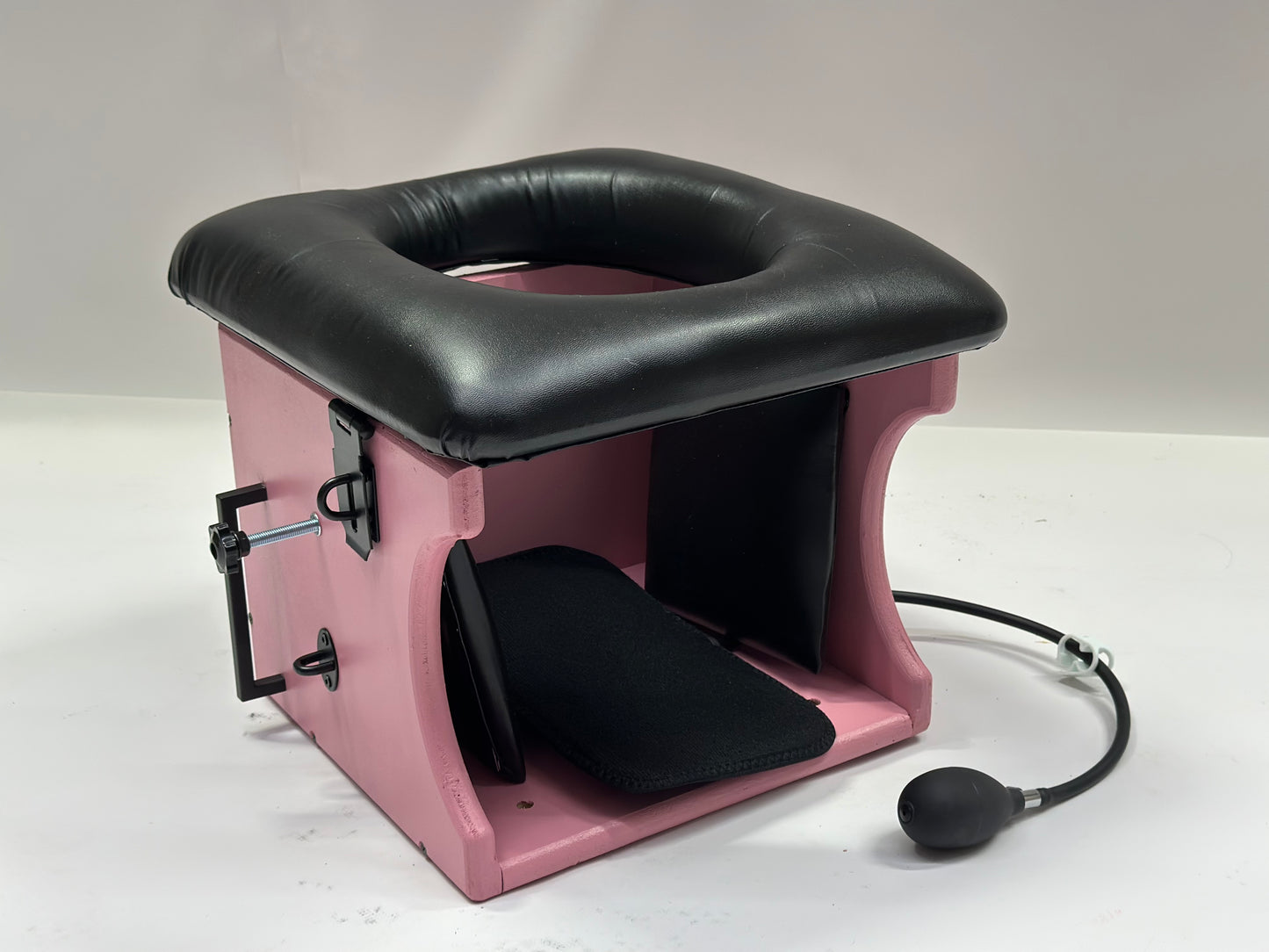 Smotherbox Queening Throne – Luxury Sensory Control BDSM Chair (Pink)