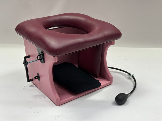 Smotherbox Queening Throne – Adjustable Sensory Control BDSM Chair (Pink/Bordeaux)