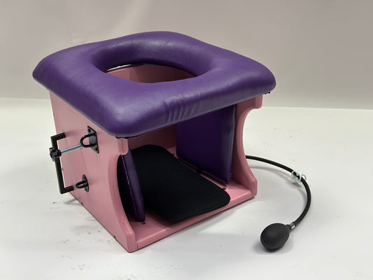 Smotherbox Queening Throne – Adjustable Sensory Control BDSM Chair (Pink/Purple)