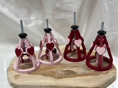 Adjustable Nipple Clamp & Stretcher Hearts – PLA & Metal Sensory Play Set (Standard / Short / Long / Ultimate)