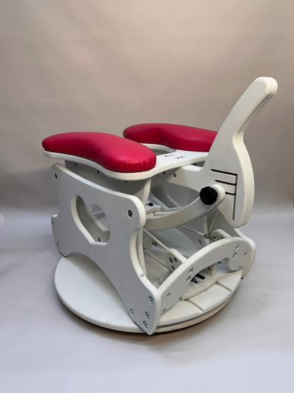 Monkey Rocker Sex Chair with adjustable rocking and vibrating Vac-U-Lock

Hands-free BDSM sex chair with O-rings and Lexan mirror

Sturdy hardwood Monkey Rocker Chair with padded seat for bondage play

Adjustable BDSM swing chair for solo or partner use