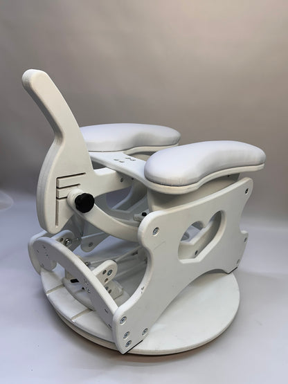 Monkey Rocker Sex Chair with adjustable rocking and vibrating Vac-U-Lock

Hands-free BDSM sex chair with O-rings and Lexan mirror

Sturdy hardwood Monkey Rocker Chair with padded seat for bondage play

Adjustable BDSM swing chair for solo or partner use