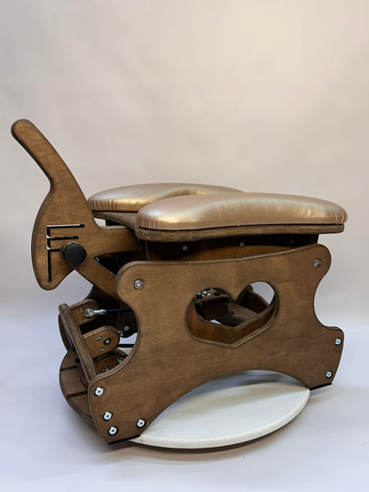 Intense Rocker – Luxury Adjustable BDSM Chair (Brown/Champagne)