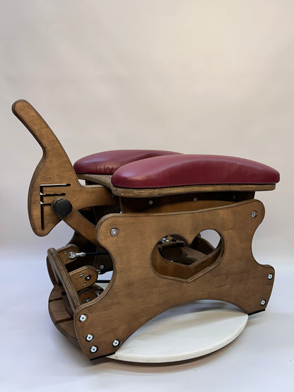 Intense Rocker – Luxury Adjustable BDSM Chair (Brown/Bordeaux)