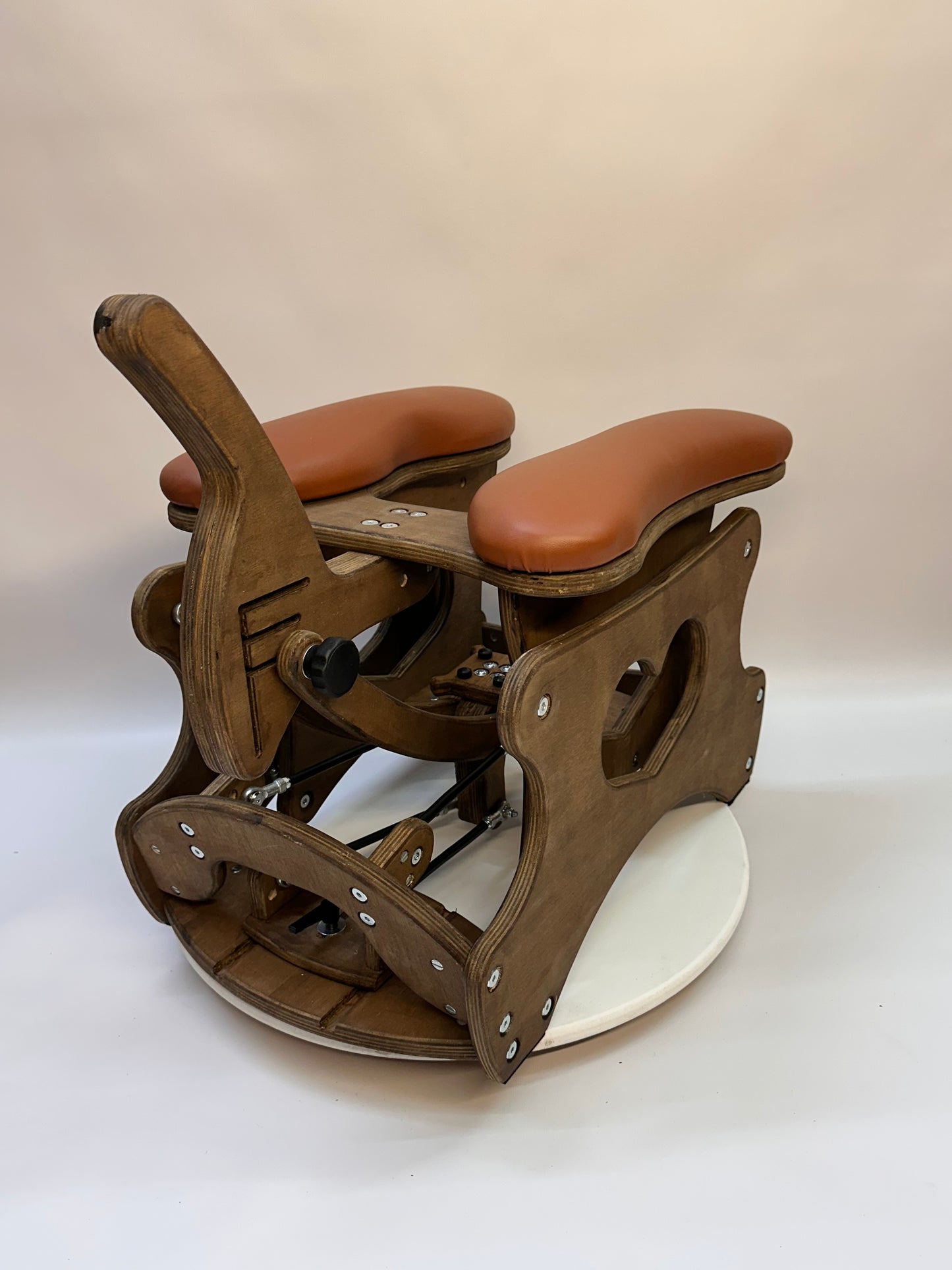 Brown - Cognac Intense Rocker Sex Chair – Adjustable BDSM Swing Chair | Vibrating & Versatile