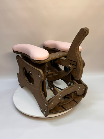 Intense Rocker – Luxury Adjustable BDSM Chair (Brown/Pink)