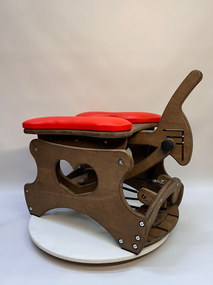 Intense Rocker – Luxury Adjustable BDSM Chair (Brown/Red)