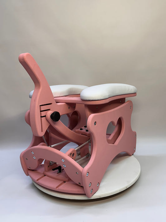 Intense Rocker – Luxury Adjustable BDSM Chair (Pink/White)
