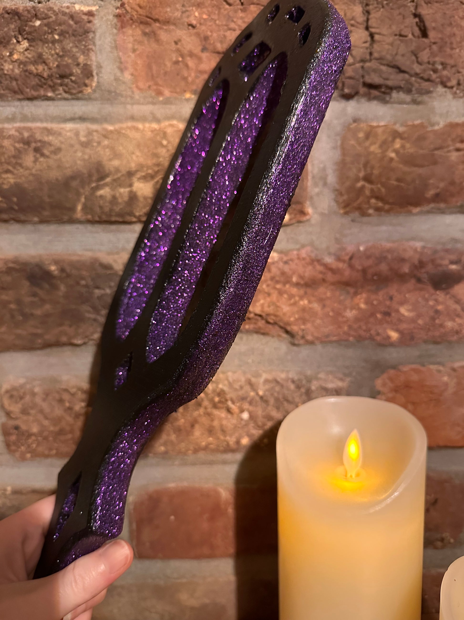 Gothic cathedral paddle – handcrafted hardwood BDSM toy