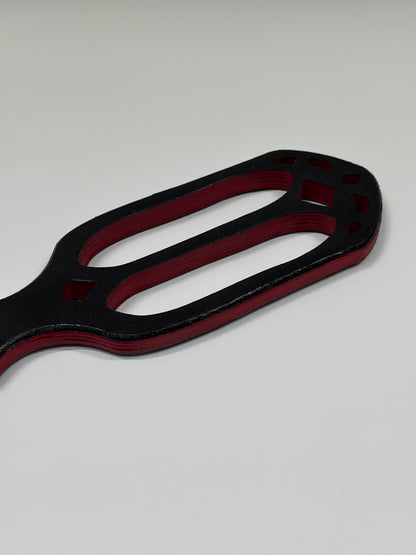 Gothic cathedral paddle – handcrafted hardwood BDSM toy