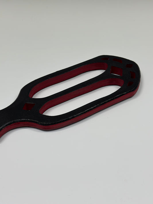 Gothic cathedral paddle – handcrafted hardwood BDSM toy