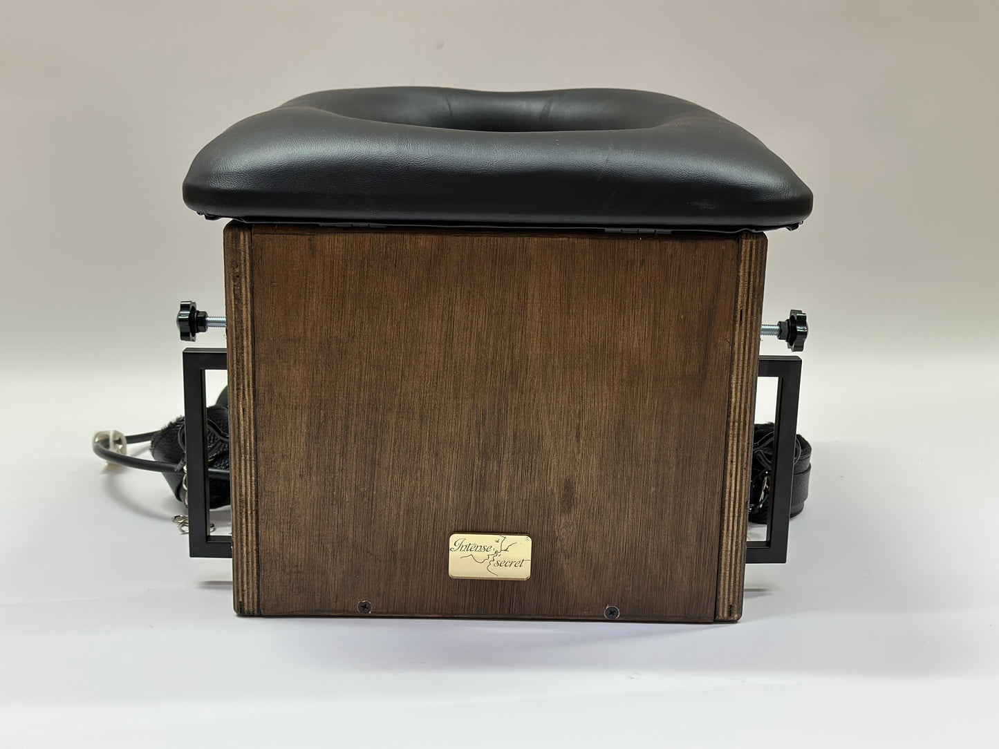 Brown - Black Luxury Queening Chair – Ultimate Comfort & Control, BDSM Smotherbox Femdom Domination Premium and affordable Fetish Furniture