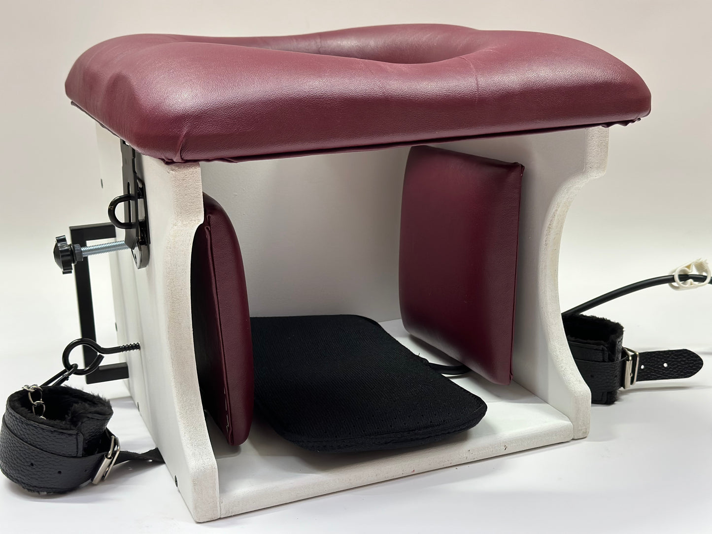 White - Bordeaux Luxury Queening Chair – Ultimate Comfort & Control, BDSM Smotherbox Femdom Domination Premium and affordable Fetish Furniture BDSM Furniture