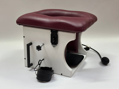 “Premium padded smotherbox for BDSM sensory deprivation play, adjustable size, safe restraint-ready design”