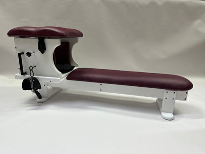 Adjustable smotherbox queening chair + bench for BDSM sensory deprivation

Padded smotherbox queening chair with integrated bench in white

Black smotherbox queening chair + bench with adjustable ventilation

Pink smotherbox queening chair + bench for solo or partner sensory play