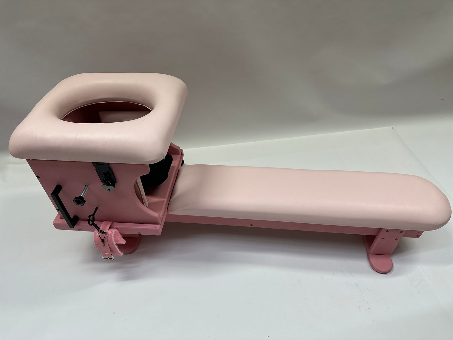 Pink Queening Chair - Luxurious Smotherbox &amp; Bench Set for Oral Sex Enjoyment, Essential BDSM Dungeon Furniture, Perfect for Adventurous Lovers