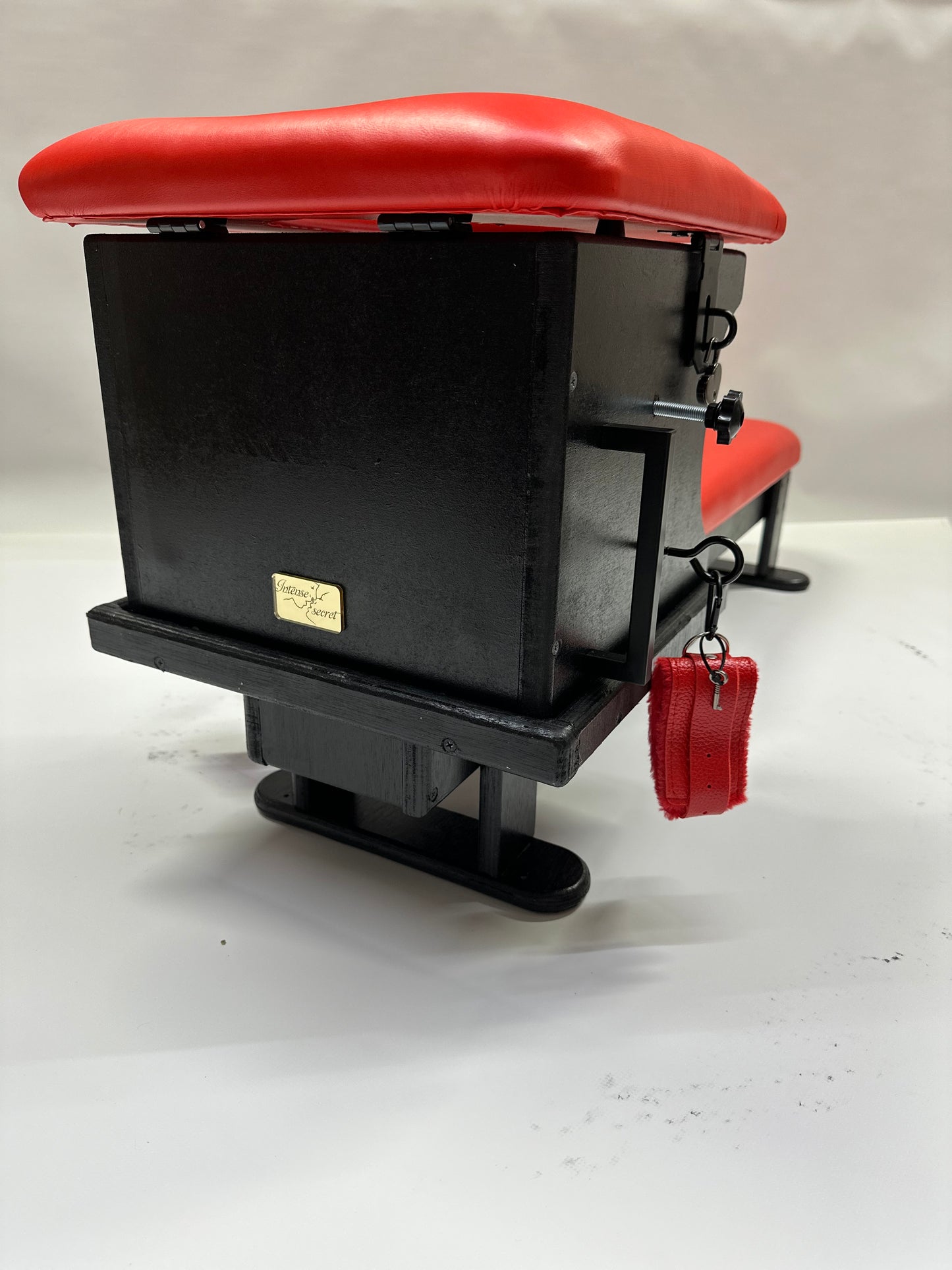 Black Queening Chair - Luxurious Smotherbox & Bench Set for Oral Sex Enjoyment, Essential BDSM Dungeon Furniture, Perfect for Adventurous Lovers