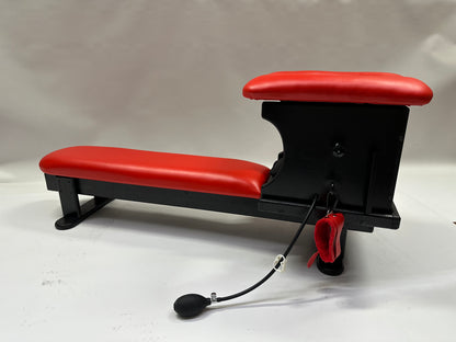 Adjustable smotherbox queening chair + bench for BDSM sensory deprivation

Padded smotherbox queening chair with integrated bench in white

Black smotherbox queening chair + bench with adjustable ventilation

Pink smotherbox queening chair + bench for solo or partner sensory play