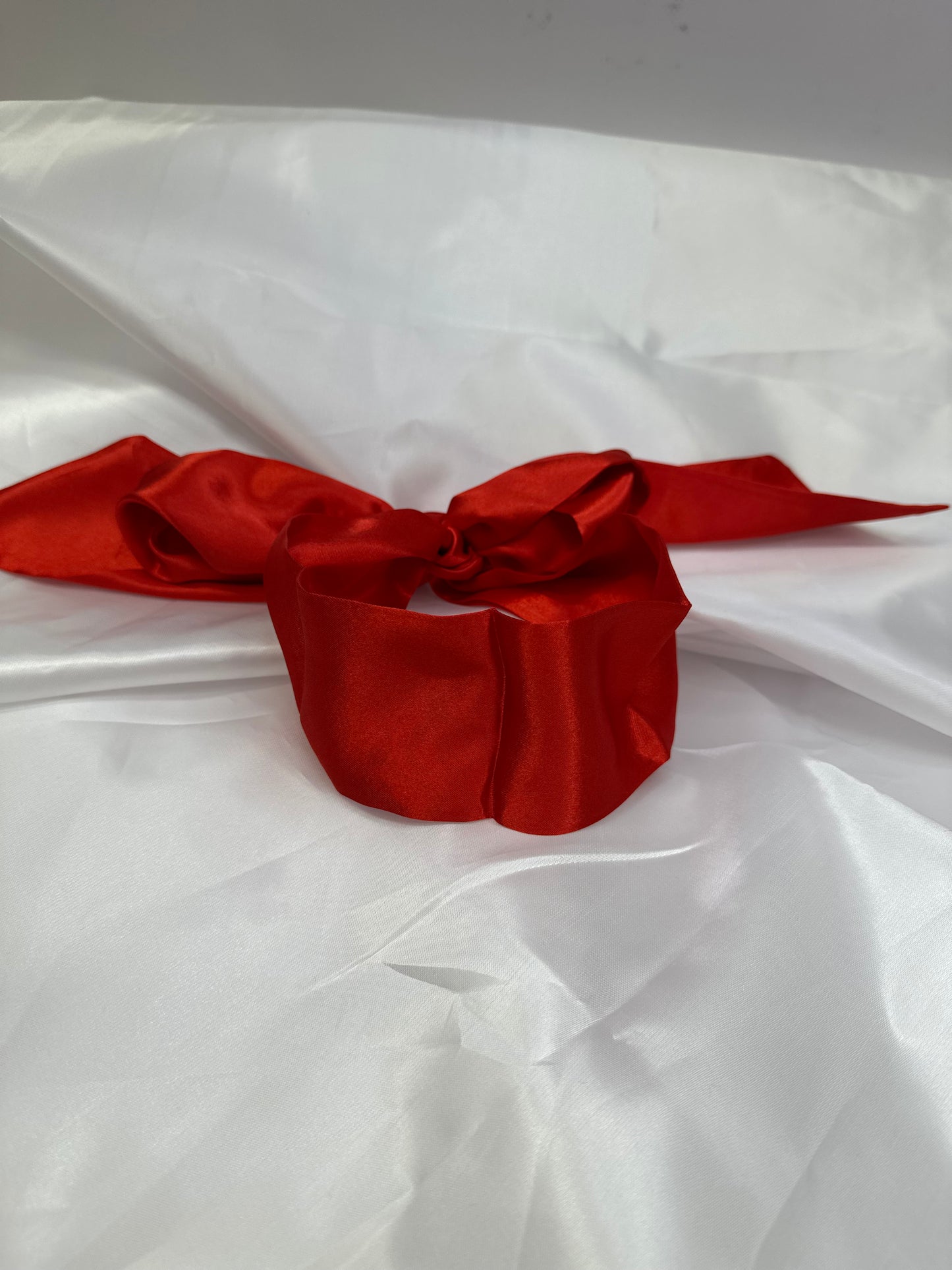 Red Luxury Silk Blindfold – Soft, Sensual & Comfortable for Sleep & Sensory Play