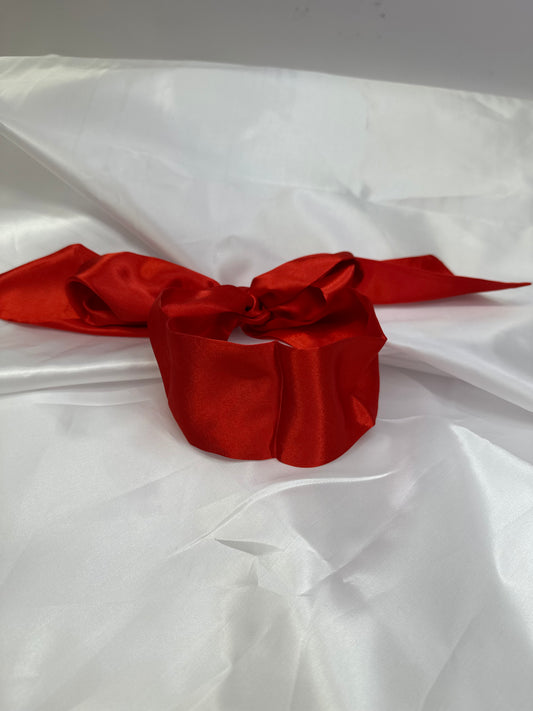 Red Luxury Silk Blindfold – Soft, Sensual & Comfortable for Sleep & Sensory Play