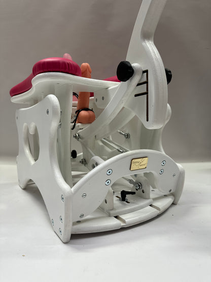 Intense Secret DP Double Rocker – Luxury Dual Positioning BDSM Chair (White/HotPink)