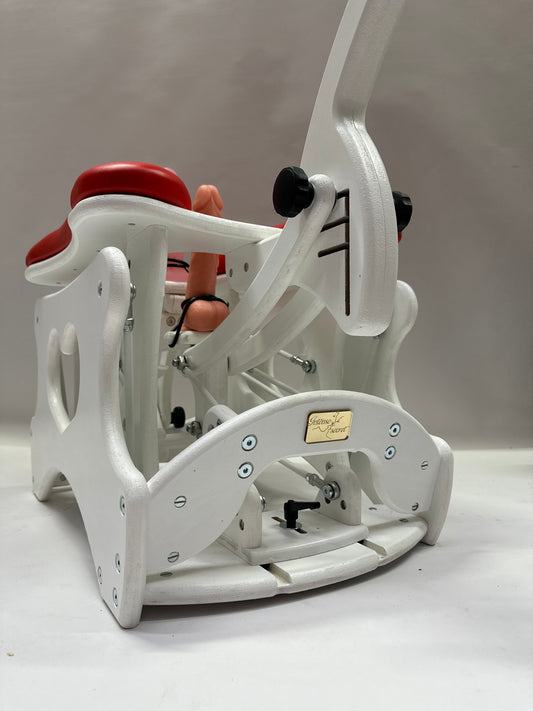 Intense Secret DP Double Rocker – Luxury Dual Positioning BDSM Chair (White/Red)