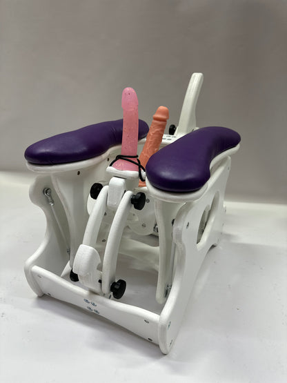 Intense Secret DP Double Rocker – Luxury Dual Positioning BDSM Chair (White/Purple)