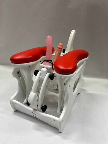 Intense Secret DP Double Rocker – Luxury Dual Positioning BDSM Chair (White/Red)