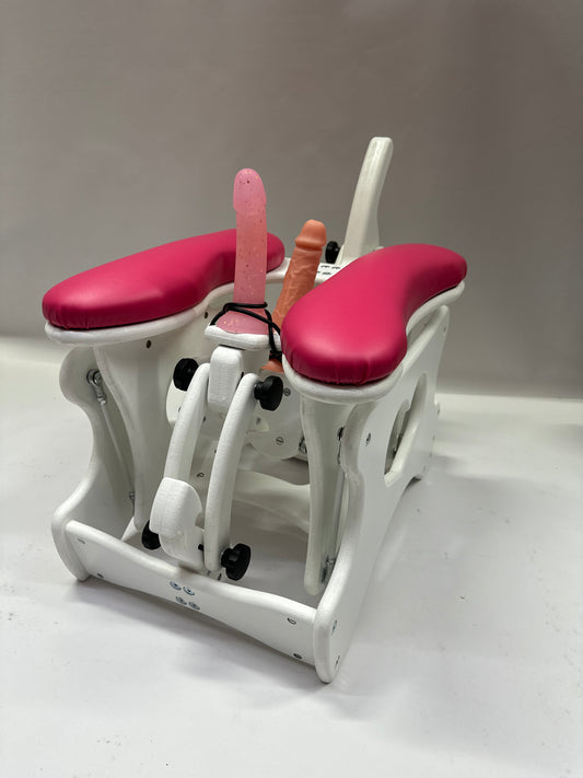 Intense Secret DP Double Rocker – Luxury Dual Positioning BDSM Chair (White/HotPink)