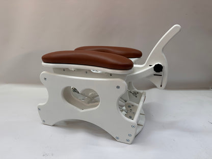 Intense Secret DP Double Rocker – Luxury Dual Positioning BDSM Chair (White/Cognac)