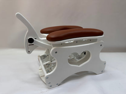 Intense Secret DP Double Rocker – Luxury Dual Positioning BDSM Chair (White/Cognac)