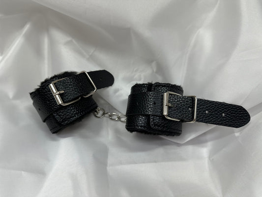 Red Soft Faux Leather Handcuffs – Adjustable, Comfortable & Stylish
