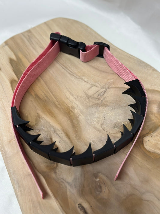 Adjustable cilicium spiked belt with polyester strap and PLA spikes for BDSM discipline play