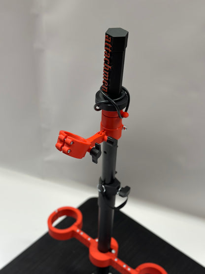 Black One Bar Prison Restraint Pole – Modular BDSM Positioning System with Hardwood Base