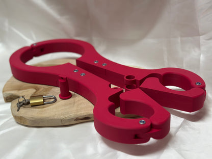 BDSM Rigid Fiddle – Neck & Wrist Pillory Restraint Device for Self-Bondage & Roleplay