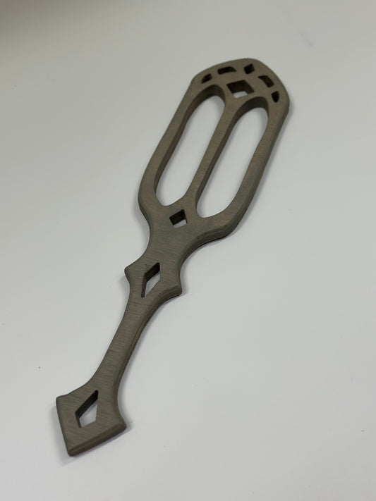 Gothic cathedral paddle – handcrafted hardwood BDSM toy